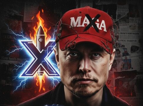 Digital portrait of a man wearing a red cap with a logo